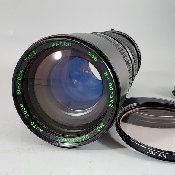 Quantaray 85-210mm f/3.8 FD-Mount Manual Focus Zoom Lens Macro w/Case + 2X Conv - Picture 2 of 11